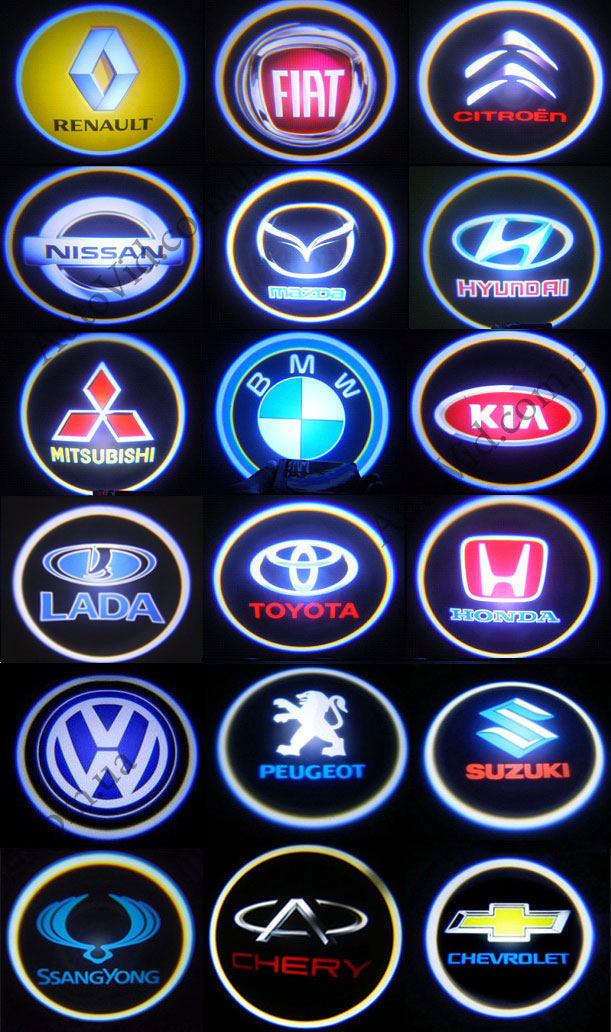 Подсветка двери с логотипом